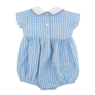 Noah Collared Bubble with Hand-smocking - Puppies