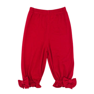 Noelle Bow Pants (Knit) - Red