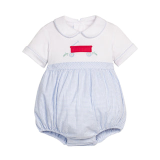 Boys Apron Bubble - Wagon Applique