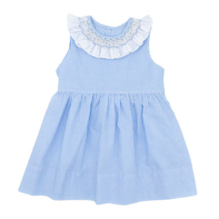 Kate Dress with Hand-smocking - Blue Bonnet Belle