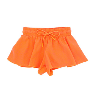 Girls Activewear Flutter Shorts - Neon Coral