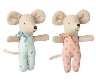 Twin Baby Mice in Matchbox