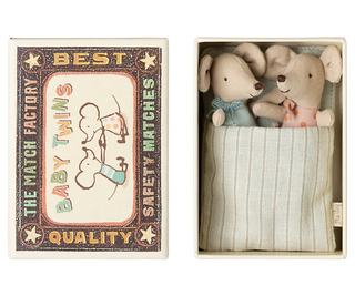 Twin Baby Mice in Matchbox