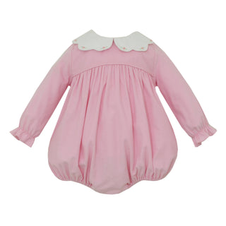 Girls Corduroy Bubble with Rosebud Embroidery