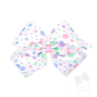 Easter and Spring-Inspired Print Grosgrain Hair Bow