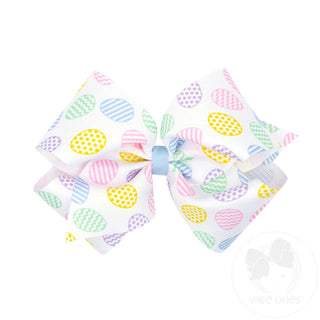 Easter and Spring-Inspired Print Grosgrain Hair Bow