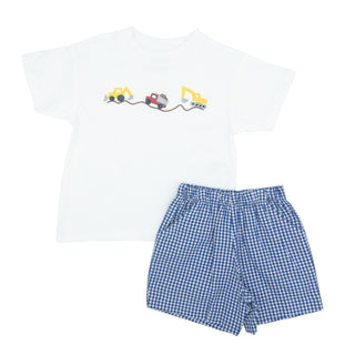 Boys Short Set with Embroidery - Lil Diggers