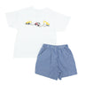 Lil Diggers Embroidery on White