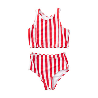 Girls Beachcomer Bikini - Watermelon Stripe