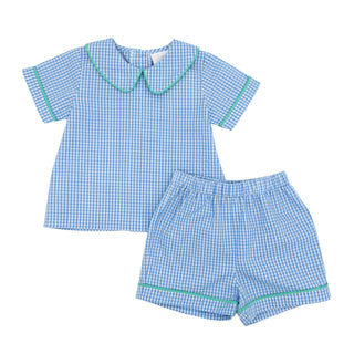 Collared Short Set - Williamsburg Plaid