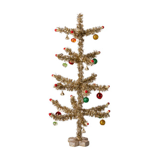 Christmas Tree, Gold - Red and Green Decorations