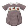 Turkeys on Brown Gingham