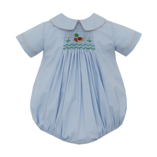 Boy Chest Smocked Bubble - Mallard