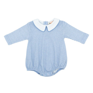 Boys Long-sleeve Bubble - Blue Windowpane