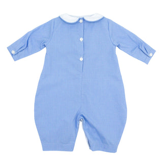 Boys Romper with Hand-smocking - Animal Pull-toys