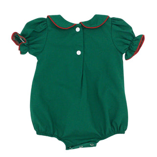Girls Collared Bubble with Hand-embroidery - Christmas Tree