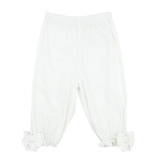 Noelle Bow Pants (Corduroy) - White