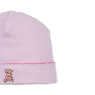 Hat with Embroidery - Pink Teddy Bear Club