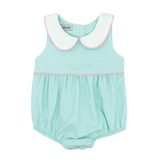 Girls Collared Bubble with Ric Rac - Mint