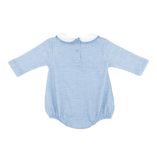 Boys Long-sleeve Bubble - Blue Windowpane