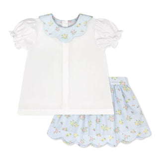 Susie Scallop Skirt Set - Spring Time Blooms