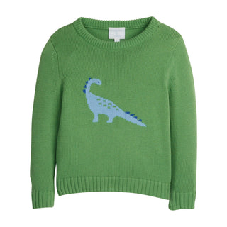 Boys Intarsia Sweater - Blue Dinosaur