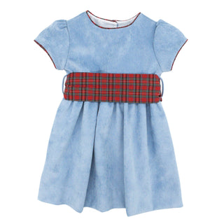 Charlotte Dress with Plaid Bow Sash