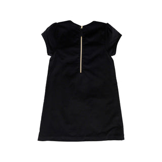 Betts Bow Dress (Velveteen) - Newport Night
