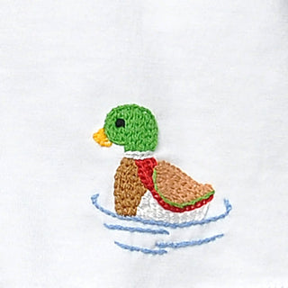 Riley Diaper Set with Hand-embroidery - Mallard
