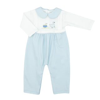 Boys Long-sleeve Romper with Hand-applique - Ducks