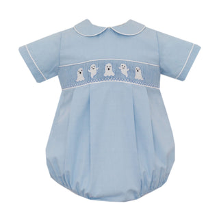 Boys Bubble with Hand-smocking - Ghosts