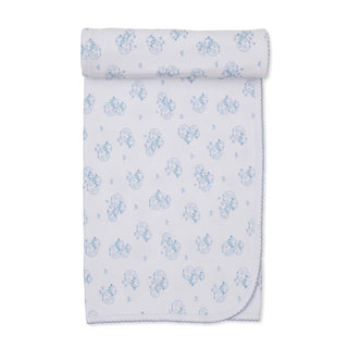 Printed Blanket - Light Blue Sweet Sheep