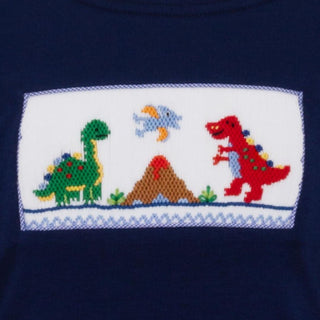 *PRE-ORDER* Boys Smocked Long Sleeve T-shirt - Dinosaurs