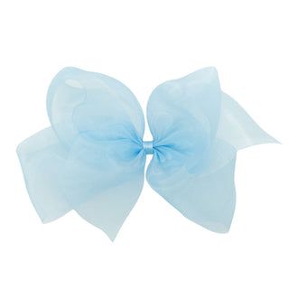 Organza Hair Bow - Blue