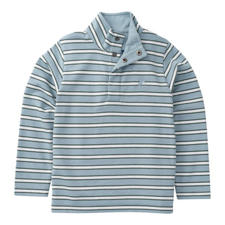 *PRE-ORDER* Boys Sporty Snap Pullover - Arona Stripe