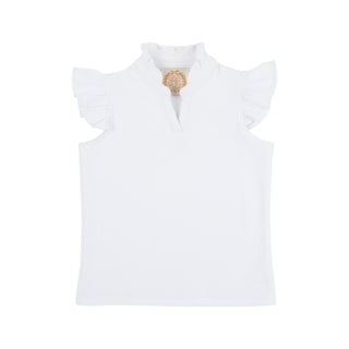 Rosie Ruffle Top Pima - Worth Avenue White