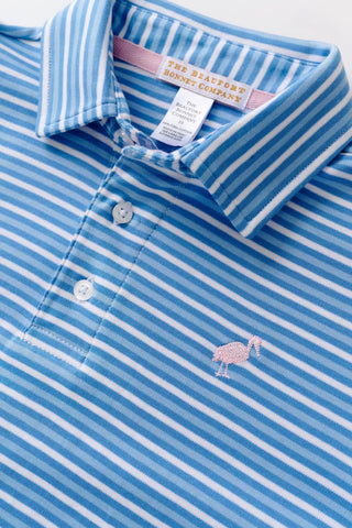 Prim & Proper Polo - Sumner County Stripe (Sunrise Blvd Blue)
