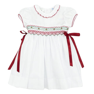 Christmas Geometrics Smocked Dress