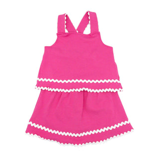 Knit Skort Set with Ric Rac Detail