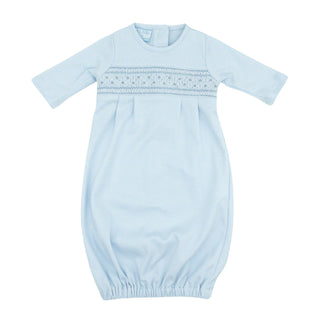 Boys Knit Sack with Smocking - Marcos Geometrics