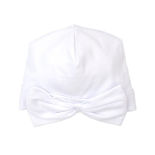 Basic Hat with Bow - White