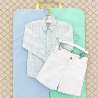 Dean's List Dress Shirt - Sea Island Seafoam and Beale Street Blue Windowpane