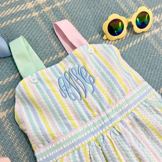 Ruthie Romper - Seersucker