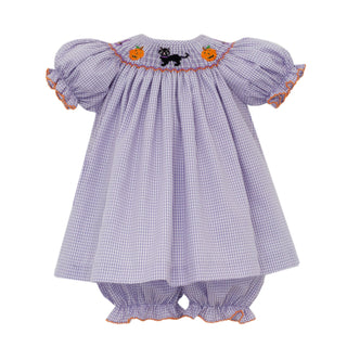 Woven Bishop Bloomer Set with Smocking - Halloween