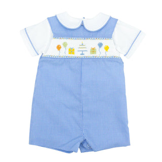Boys Shortall with Hand-smocking - Birthday