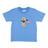 Patriotic Lab Applique on Chambray