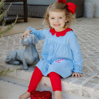 Girls Tunic Pant Set with Applique - Love Letters