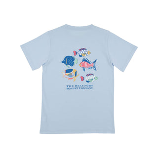 Sir Proper's T-shirt - Buckhead Blue with Fish
