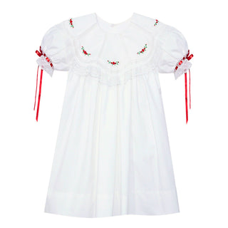 Chandler Heirloom Dress with Christmas Embroidery