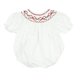 Girl Bishop Bubble with Hand-smocking - Bows and Garland